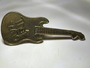 Vintage The Who Guitar Lapel Pin Gold Tone English Rock Band Music